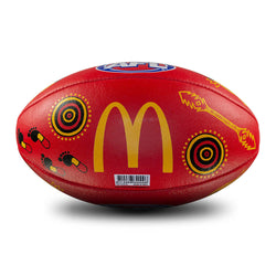 SHERRIN 20203 SIR DOUG NICHOLLS ROUND SPLIT LEATHER FOOTBALL