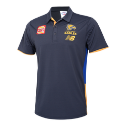 WEST COAST EAGLES CARBON MEDIA POLO