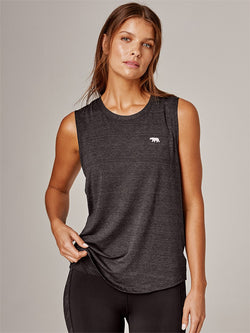 SINGLET  DIAL UP WORKOUT RUNNING BARE - BLACK