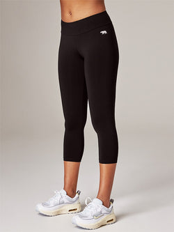 TIGHT HIGH RISE 7/8 RUNNING BARE - BLACK