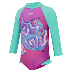 SPEEDO GIRLSDIGITAL LONG SLEEVE BATHERS