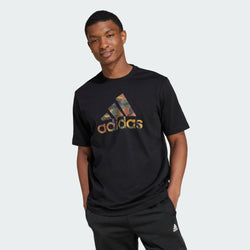 ADIDAS CAMO BADGE OF SPORT GRAPHIC TEE SHIRT