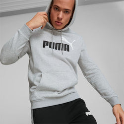 PUMA MENS HOODIE ESSENTIALS + TWO TONE BIG LOGO
