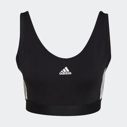 ADIDAS ESSENTIALS 3-STRIPES CROP TOP WITH REMOVABLE PADS