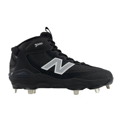 NEW BALANCE 3000V8 MID 2E METAL BASEBALL & SOFTBALL CLEATS BLACK/SILVER