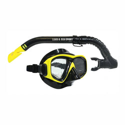 LAND & SEA BLACK CLEARWATER MASK & SNORKEL SET