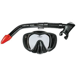 LAND & SEA MARLIN FRAMELESS MASK & SNORKEL SET - BLACK