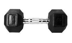 DUMBELLS RUBBER HEX 8KG (PAIR) RINGMASTER