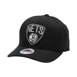 MITCHELL & NESS BROOKLYN NETS TEAM LOGO 5 PANEL CLASSIC RED SNAPBACK