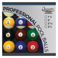FORMULA POOL BALLS PROFESSIONAL 2" BALLS