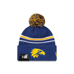 NEW ERA WEST COAST EAGLES ROYALS  BLUE CUFF KNIT WITH STRIPE BEANIE