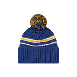 NEW ERA WEST COAST EAGLES ROYALS  BLUE CUFF KNIT WITH STRIPE BEANIE