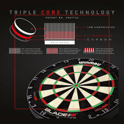 WINMAU DART BOARD BLADE 6 TRIPLE CORE