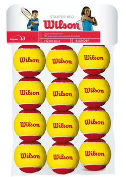 WILSON TENNIS BALL STARTER RED 12 PACK