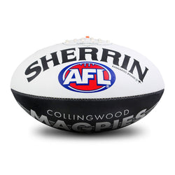 SHERRIN AFL CLUB SUPPORTER  SYNTHETIC FOOTBALL- COLLINGWOOD MAGPIES