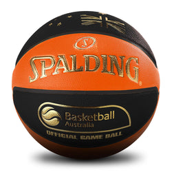 SPALDING TF GRIND AUSTRALIA IN/OUT BASKETBALL - AMBER/BLACK