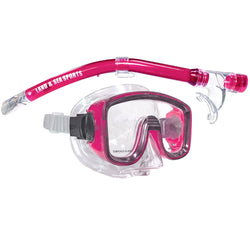 LAND & SEA LAGOON SILITEX MASK & SNORKEL SET JNR - PINK