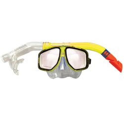 LAND & SEA ATOLL SILITEX MASK & SNORKEL SET - YELLOW