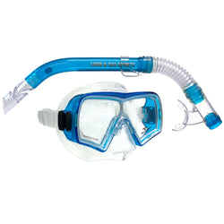 LAND & SEA SILICONE HAYMAN MASK & SNORKEL SET - BLUE