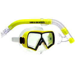 LAND & SEA SILICONE HAYMAN MASK & SNORKEL SET - YELLOW