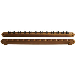FORMULA POOL CUE WALL RACK OAK 12 CUE