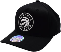 MITCHELL & NESS CAP 110 SNAP FLEX BLACK & WHITE LOGO - TORONTO RAPTORS