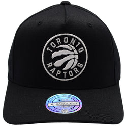 MITCHELL & NESS CAP 110 SNAP FLEX BLACK & WHITE LOGO - TORONTO RAPTORS