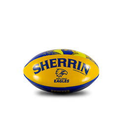 SHERRIN WEST COAST EAGLES PVC 20CM SOFTIE MASCOT FOOTBALL