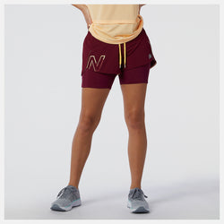 NEW BALANCE PRINTED IMPACT RUN 2 IN 1 SHOHRTS