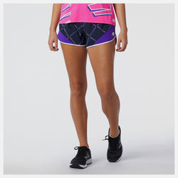 NEW BALANCE PRINTED FAST FLIGHT SPLIT WOMENS RUNNING SHORTS
